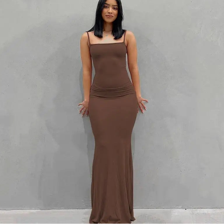 Robe satin dos-nu