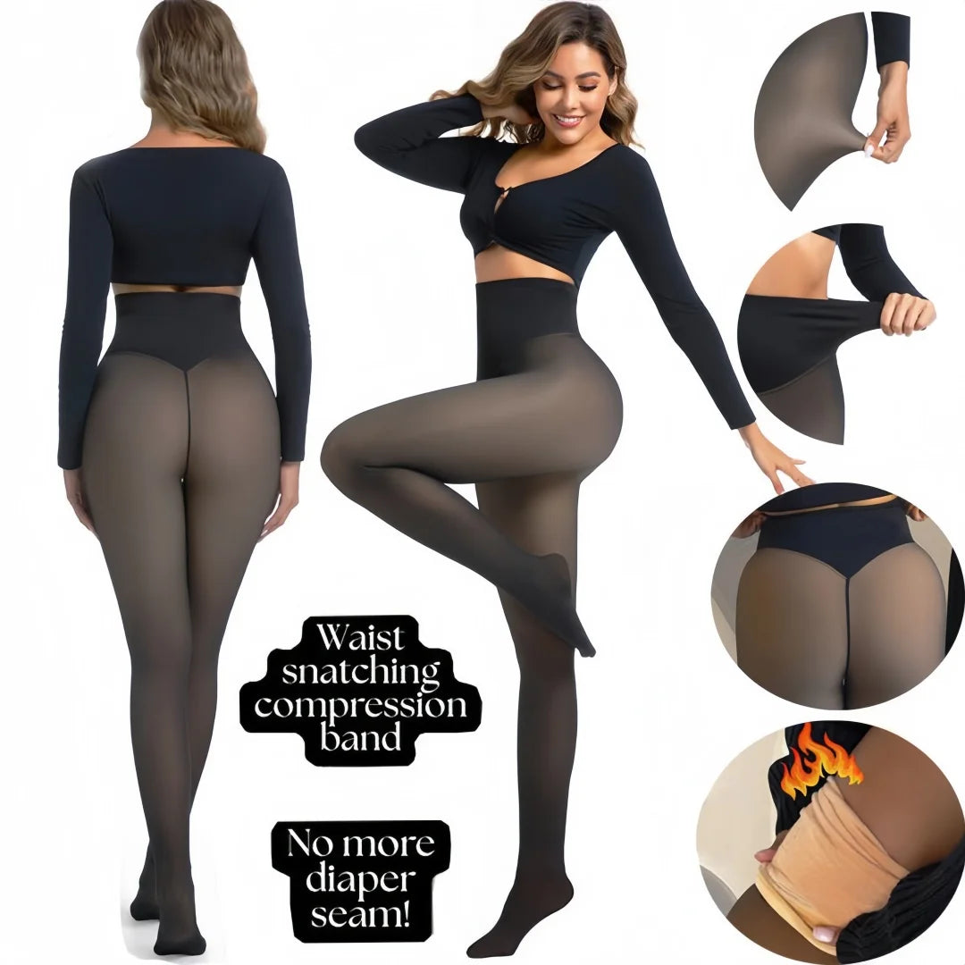 Collant thermique velours