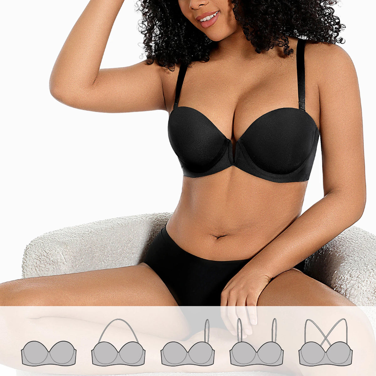 Bandeau push-up multi-tailles