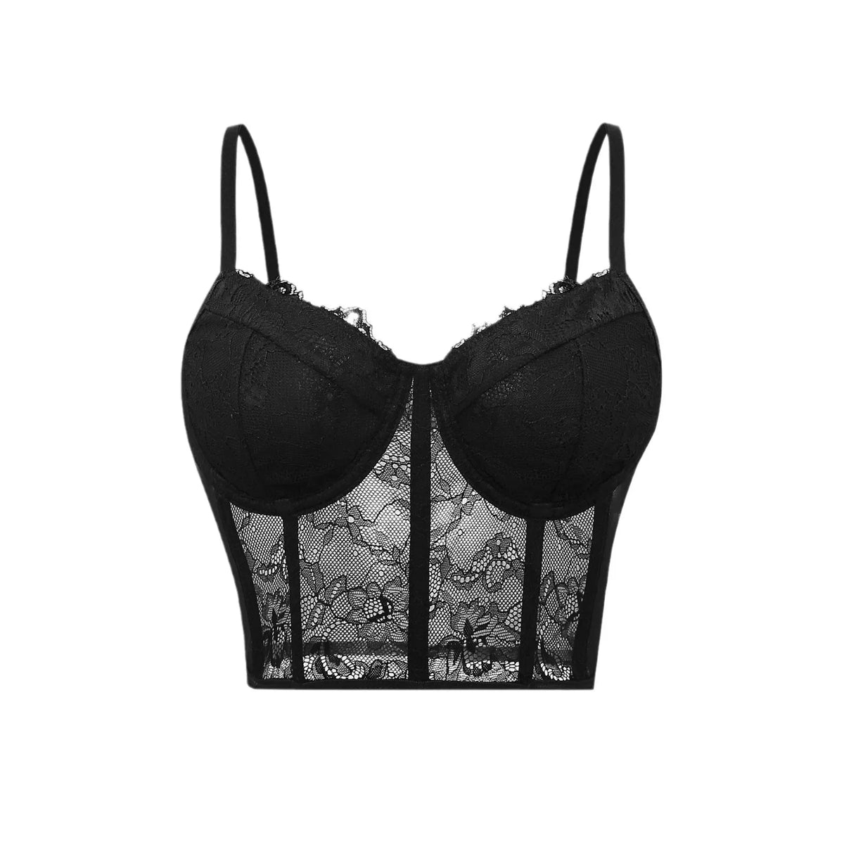 Bralet corset résille push-up