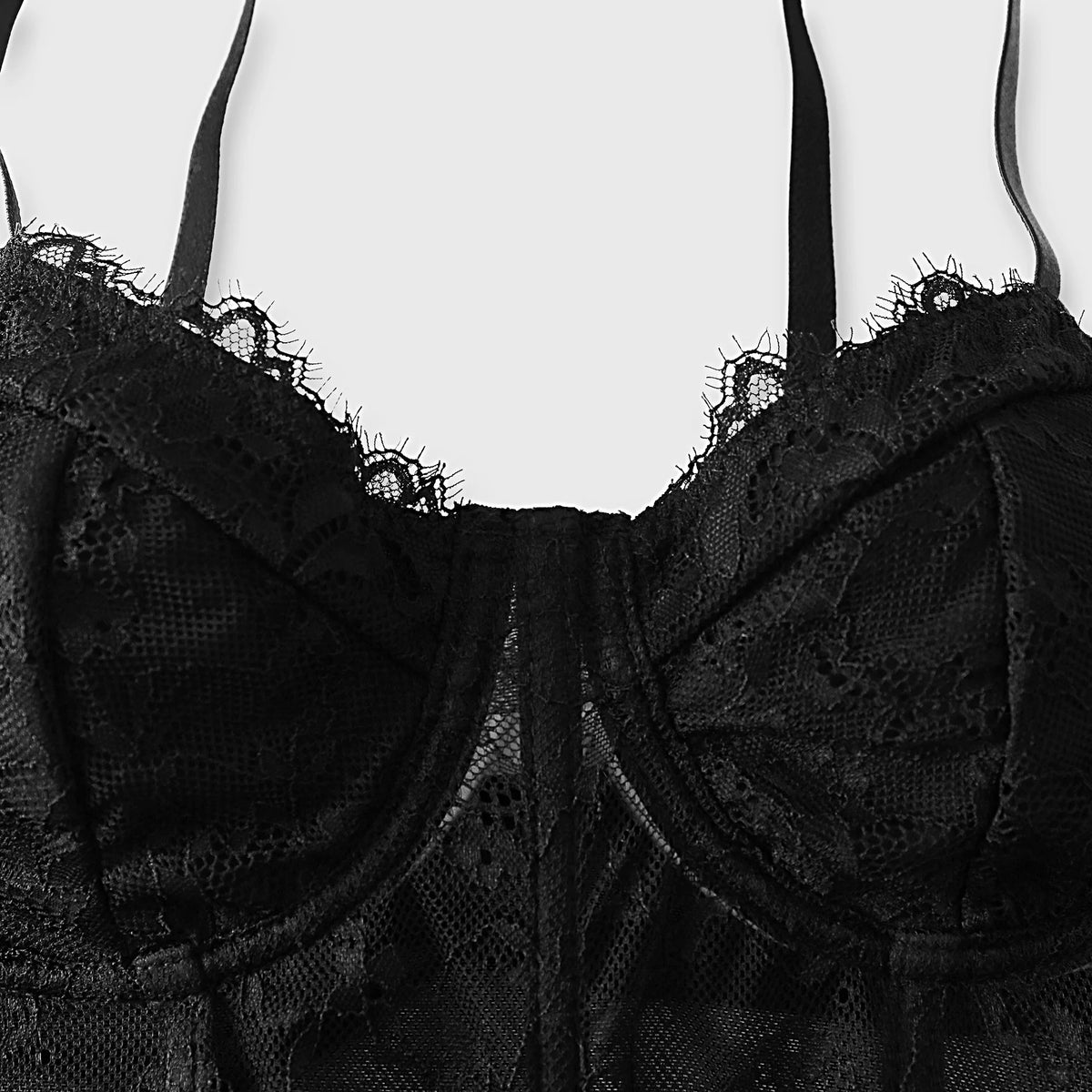 Bralet corset résille push-up