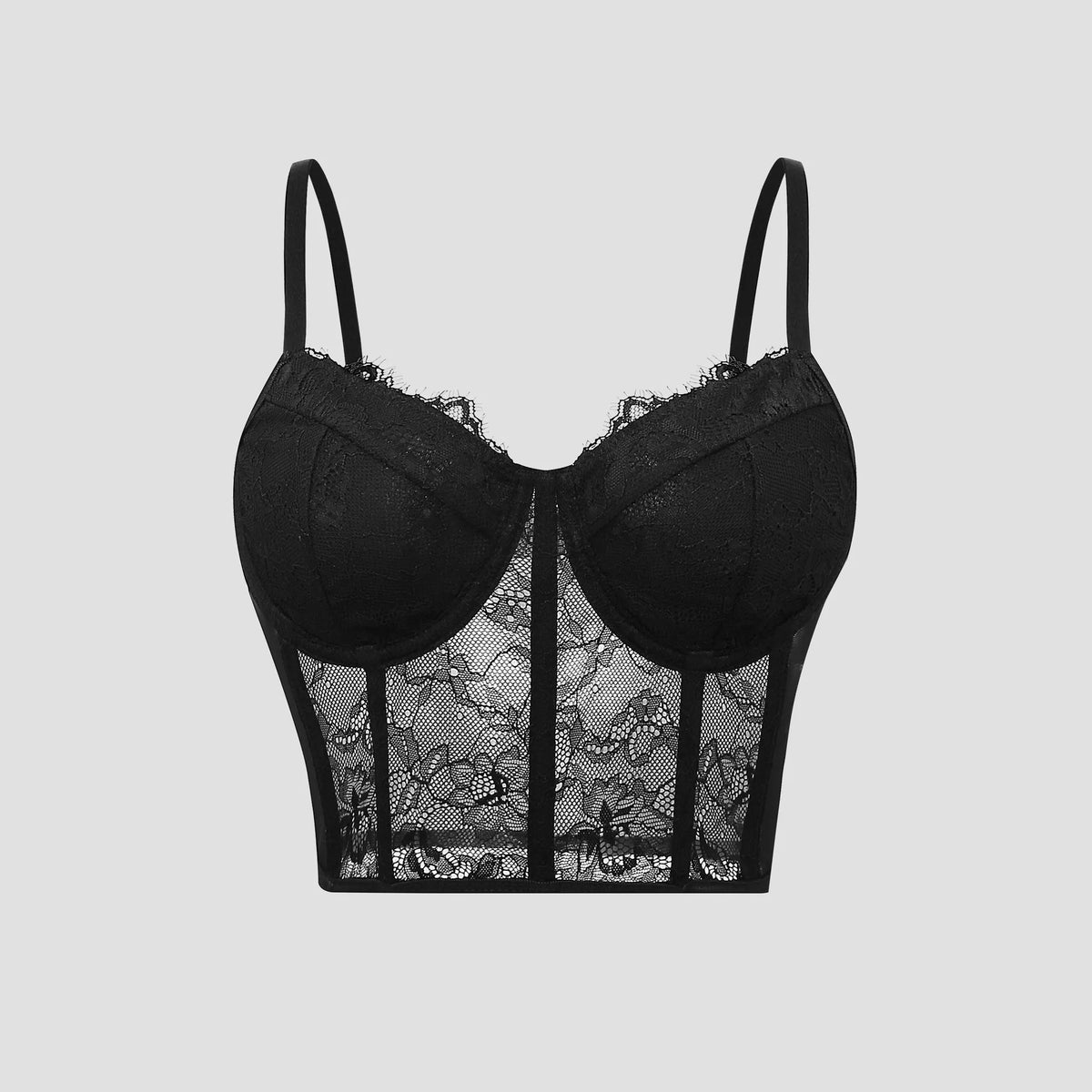 Bralet corset résille push-up