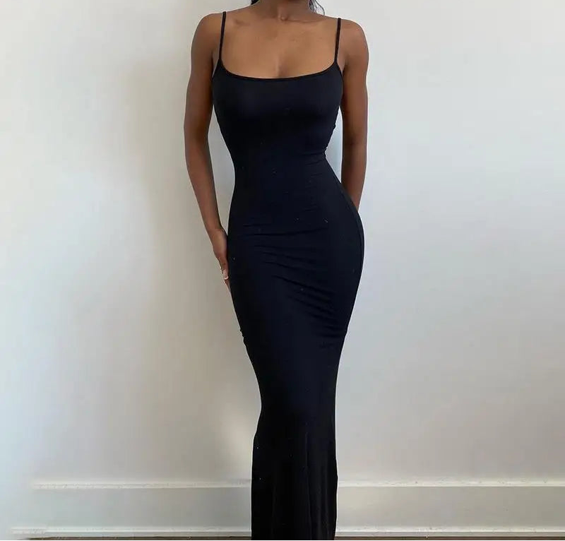 Robe satin dos-nu