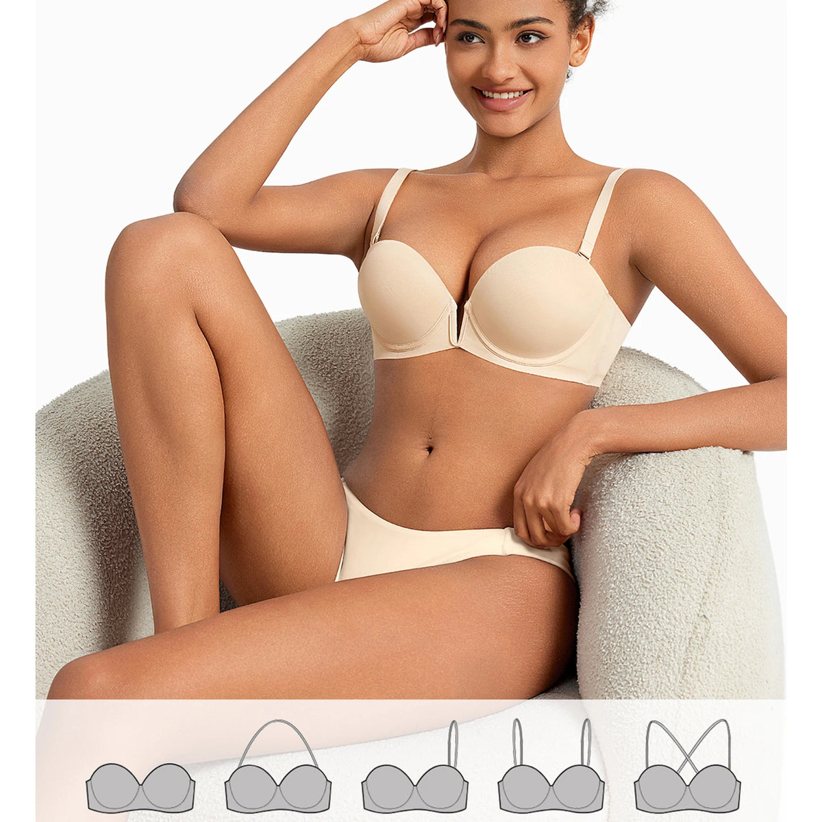 Bandeau push-up multi-tailles