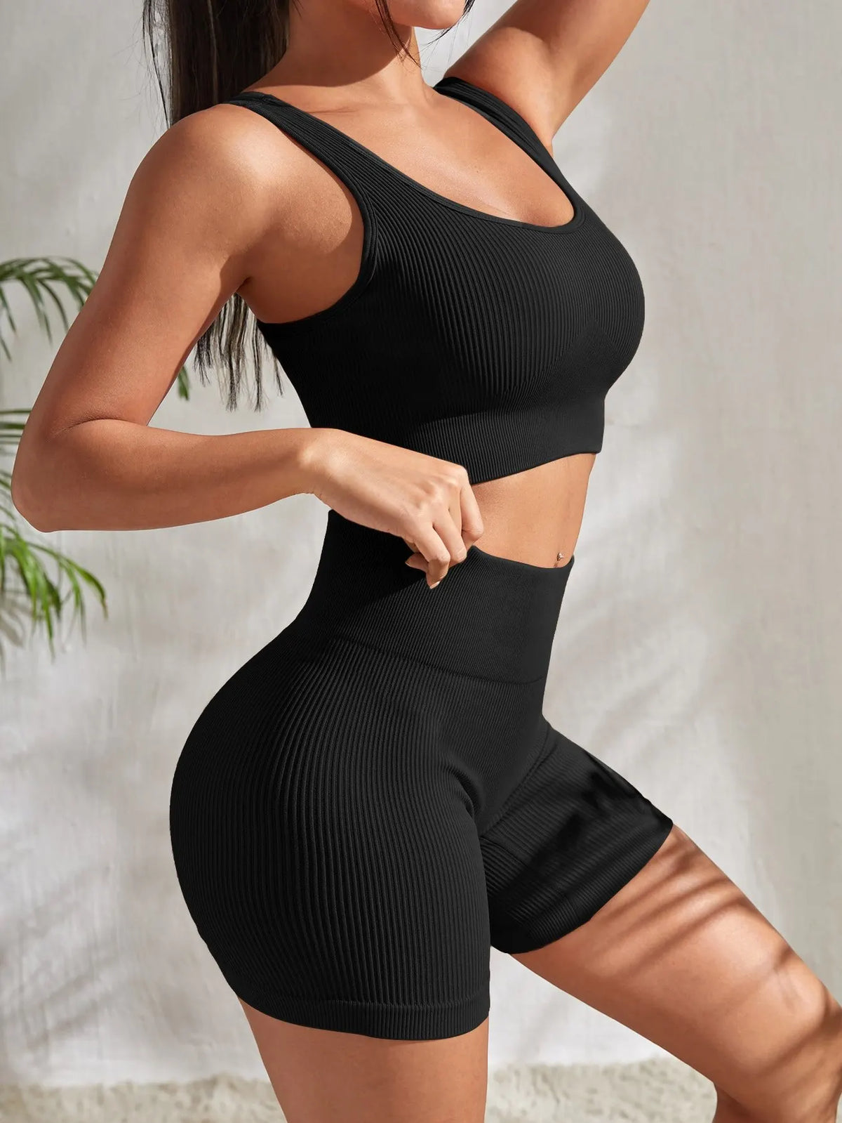 Ensemble yoga brassière
