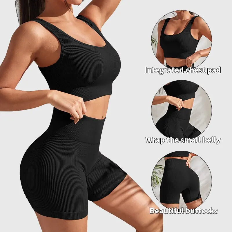 Ensemble yoga brassière