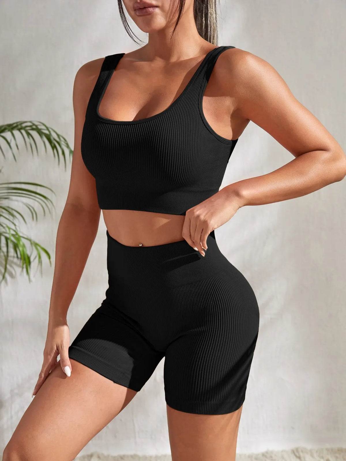 Ensemble yoga brassière