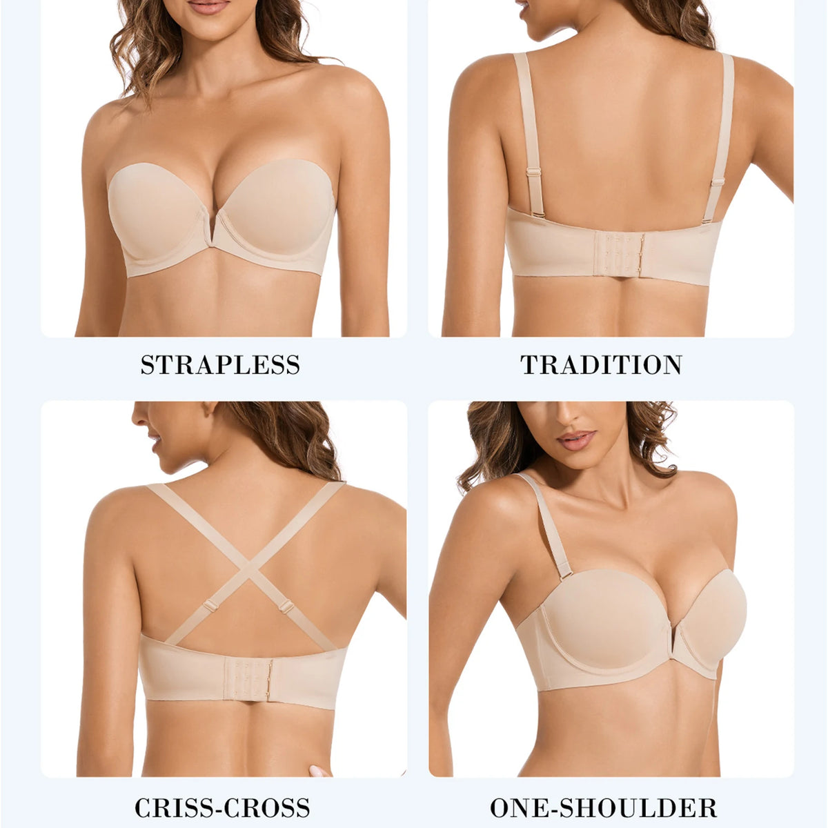 Bandeau push-up multi-tailles