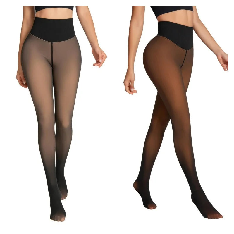 Collant thermique velours