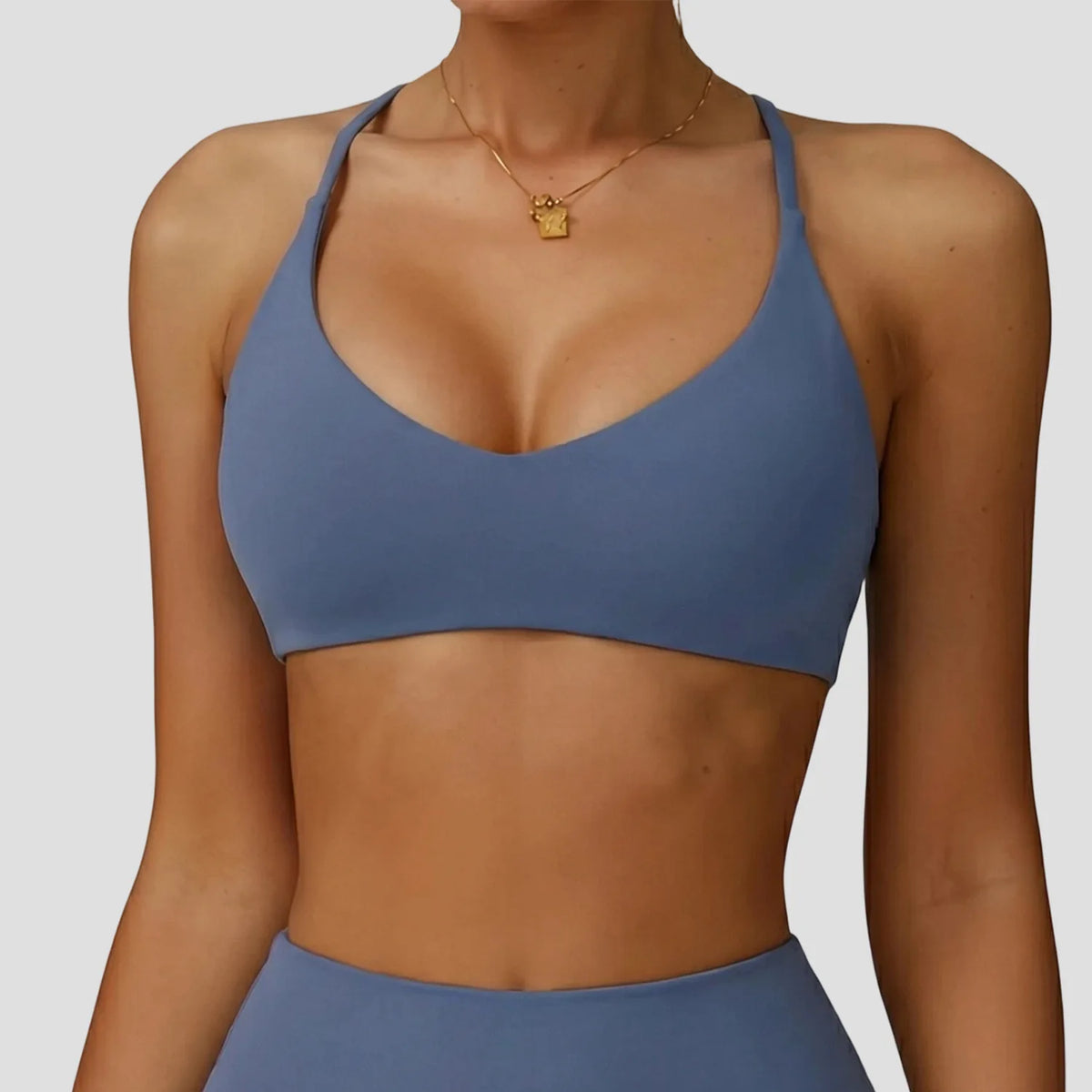 Brassière de sport maintien fort dos croisé