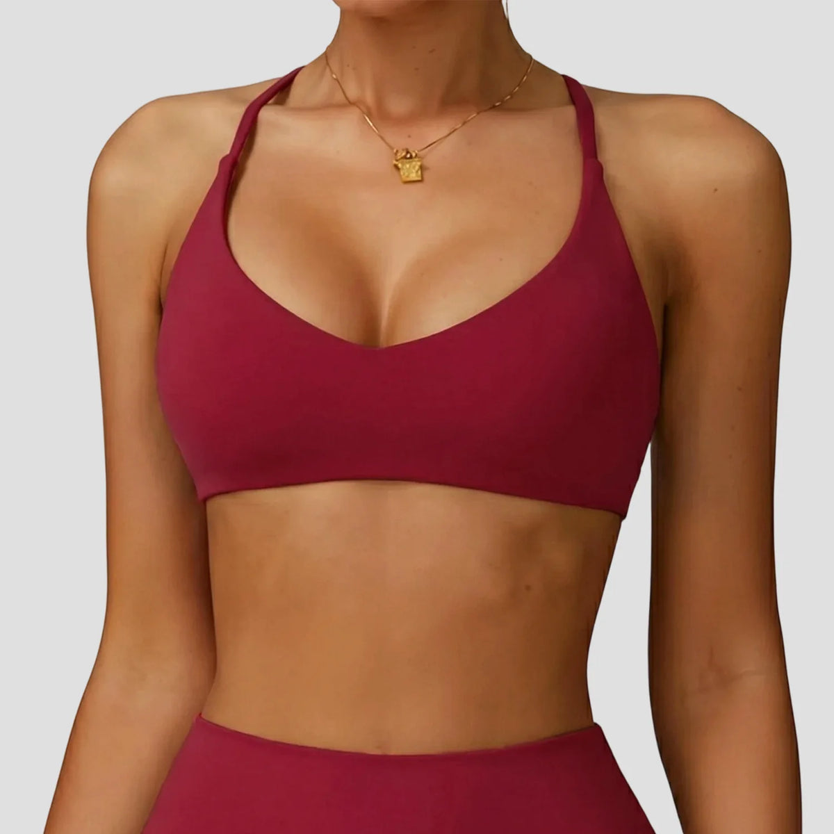 Brassière de sport maintien fort dos croisé