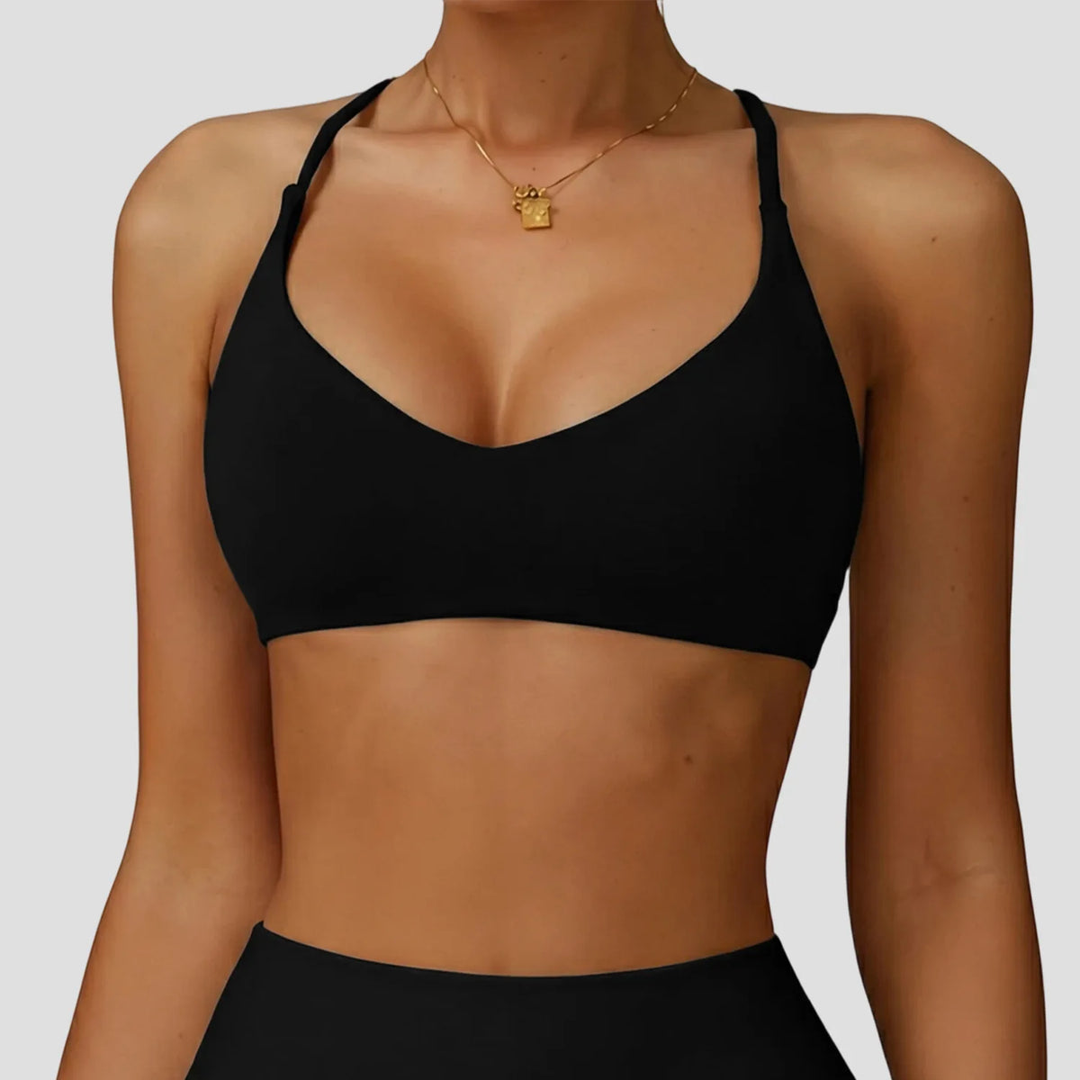 Brassière de sport maintien fort dos croisé