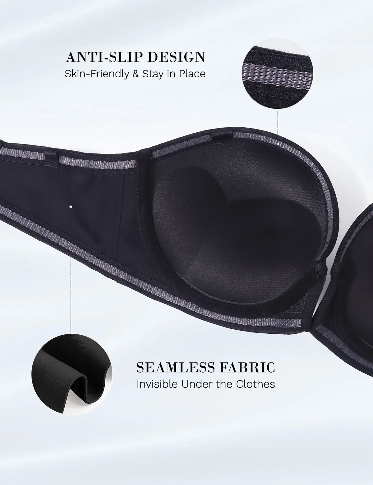 Bandeau push-up multi-tailles