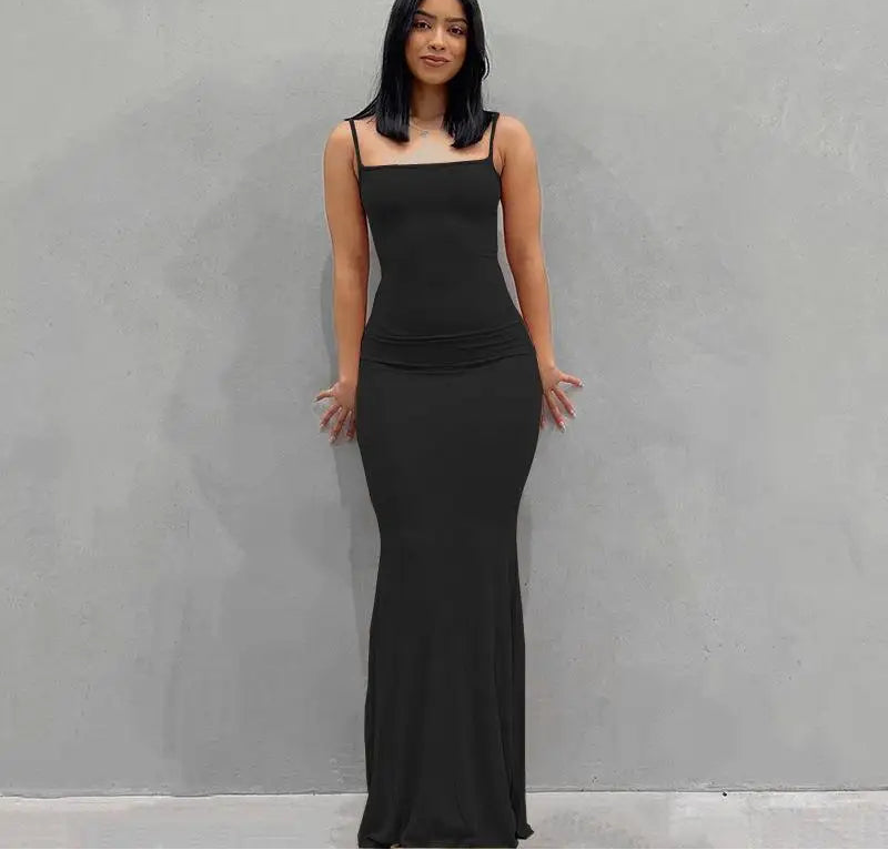 Robe satin dos-nu