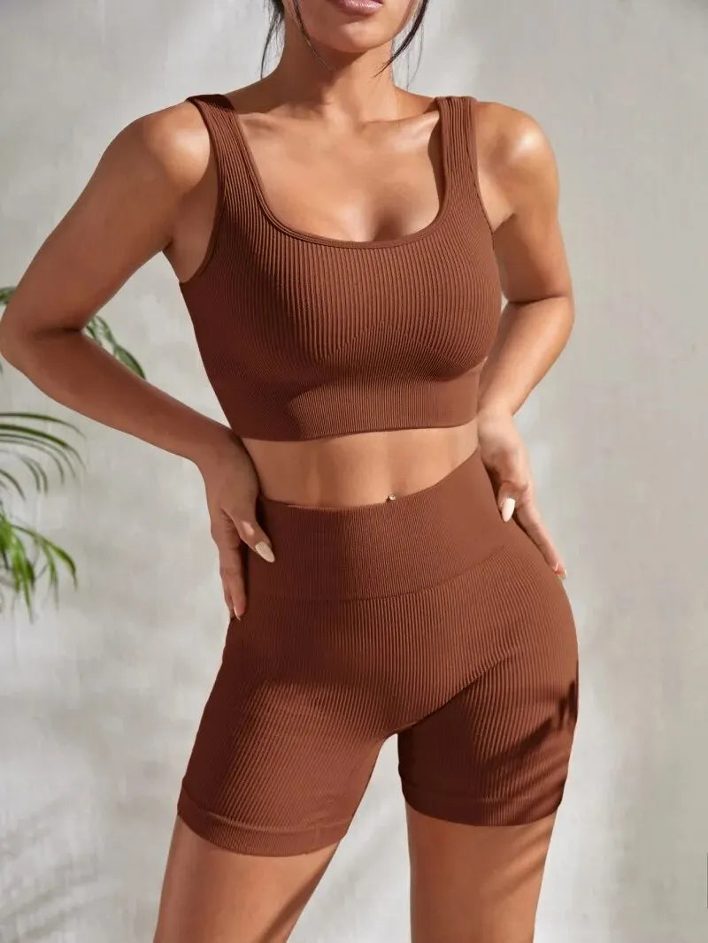 Ensemble yoga brassière